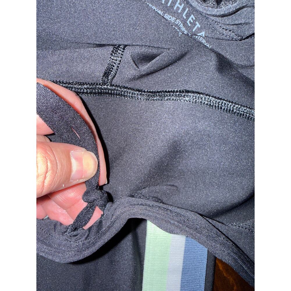 Athleta Interval Side Stripe Leggings S Black Activewear Training Workout Gym - Picture 14 of 15
